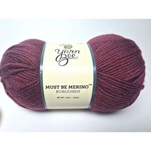 Yarn Bee Burgundy Red 016 Skein Merino Skein 227 Yds.
